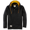  Black - Men's Shoveler Ring Neck 1/4 Zip Hoodie - Layflat