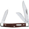 Stockman Medium 2.42"/1.58"/1.57" Clip/Sheepsfoot/Pen Plain Folding Knife - Brown