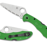 Salt 2 3" Clip Point Serrated Folding Knife - Green