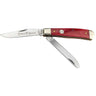 Trapper Plain D2 Steel Folding Knife - Smooth Red Bone