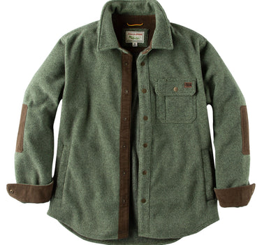 Olive - Men's Hail Call Fleece Shirt Jacket - Layflat