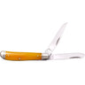 Trapper Mini 2.60"/2.70" Folding Clip/Spey Plain Blade Knife - Yellow