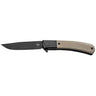 Modern Gentleman 2.95" Plain Black Flipper Folding Knife