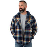 Deep Sea Plaid - Men's Widgeon Waffle Hooded Flannel Shirt Jacket