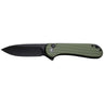 Elementum II  EDC 2.96" Folding Drop Point Plain Knife - OD Green Textured G10 Handle