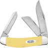 Sowbelly Clip Point/Sheepsfoot/Spey Plain Folding Knife - Yellow