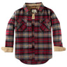 Cranberry Plaid - Men's Bismuth Acrylic Plaid Flannel Shirt - Layflat