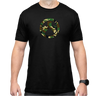 Woodland Camo Cotton/Polyester Short Sleeve T-Shirt - Black