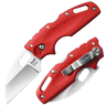 Tuff Lite 2.50" Folding Clip Point Plain Blade Knife - Red