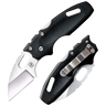 Tuff Lite Mini 2" Folding Sheepsfoot Plain Blade Knife - Black